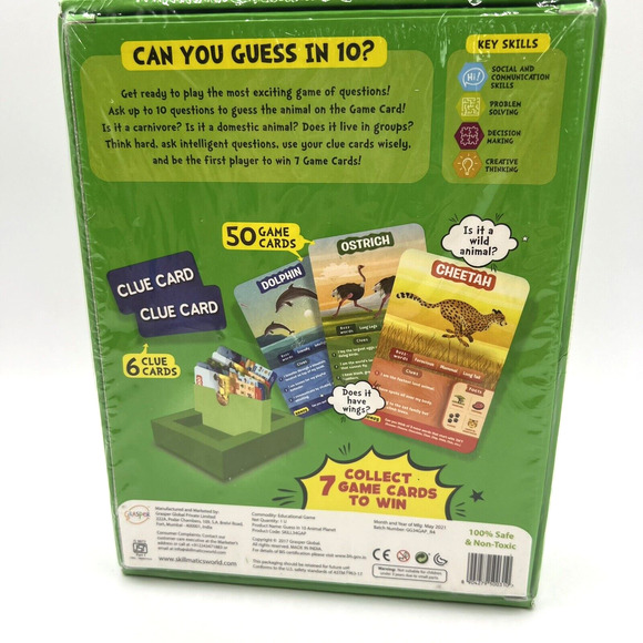 NEW Skillmatics Guess in 10 Animals Planet Trivia Card Game Family game Ages 6+ - Picture 2 of 6